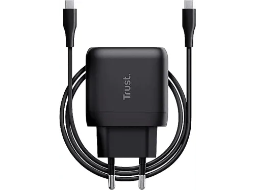 Cargador móvil Trust Maxo 65 W USB-C 2 m Para Smartphones y Tablets Universal Negro