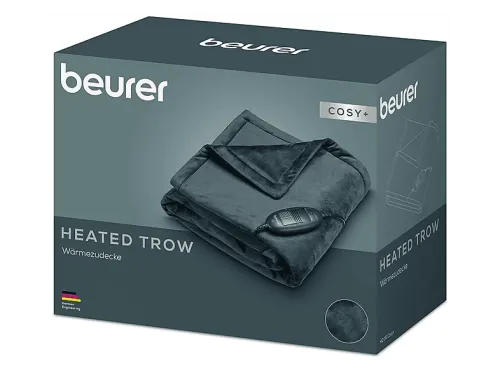 Manta eléctrica Beurer HD1R Cosy 100 W 6 potencias 150 x 130 cm Tacto suave Gris