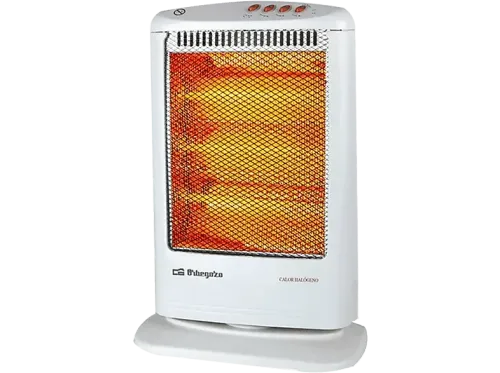 Estufa eléctrica Orbegozo BP 0303 A Potencia 1200W Halógena Triple barra de cuarzo 3 niveles