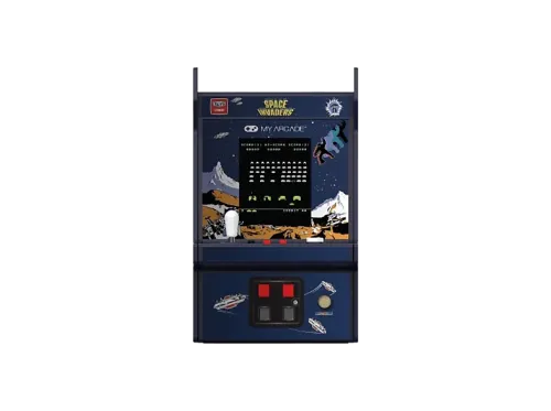 Consola retro My Arcade Micro Player Space Invaders Pantalla color 2.75" Altavoz incorporado Azul