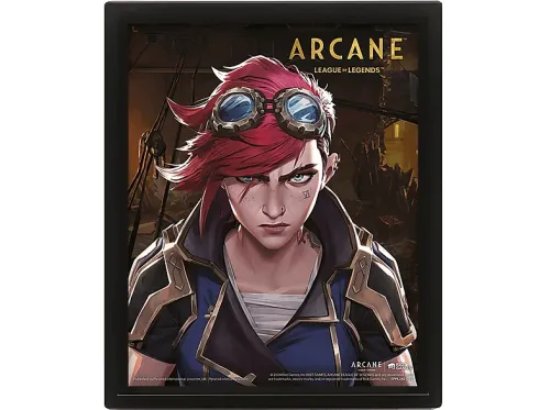 Póster 3D Sherwood Jinx-Vi Arcane Enmarcado Licencia oficial Arcane
