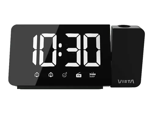 Despertador Vieta VM-AL400BK 3W Radio Pantalla LED Negro