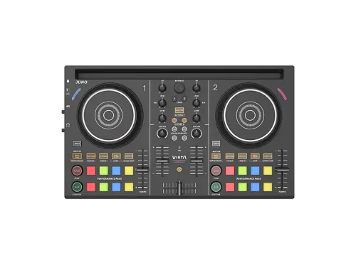 Mezcladora DJ Vieta Pro Juno 2 Canales Power Pass-Through y USB-C Negro