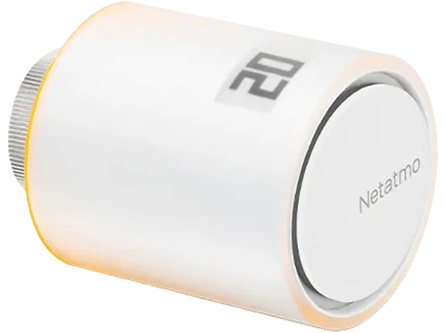 Válvula termostática Netatmo NAV-ES Accesorio del termostato Control remoto vía App Regulación inteligente Blanco
