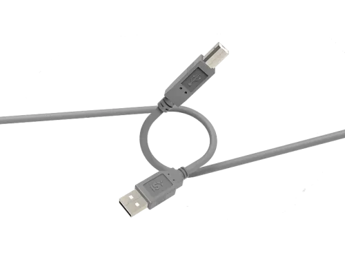 Cable USB ISY IUC-1004 USB 2.0 USB-A a USB-B 3m 480 Mbps Gris