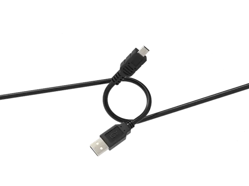 Cable USB ISY IUC-1009 USB 2.0 USB-A a miniUSB 1.5m 480 Mbps Negro