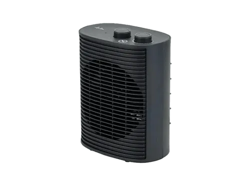 Calefactor Jata JCTV1193 2000W 2 Niveles de Calor Termostato Asa de Transporte Seguridad Antivuelco Negro