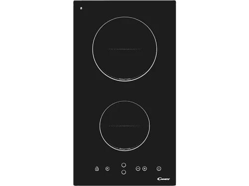 Encimera Candy Dominó CDIC 30 Inducción,2 zonas 9 potencias Temporizador 3,5 kw Bloqueo seguridad,Negro
