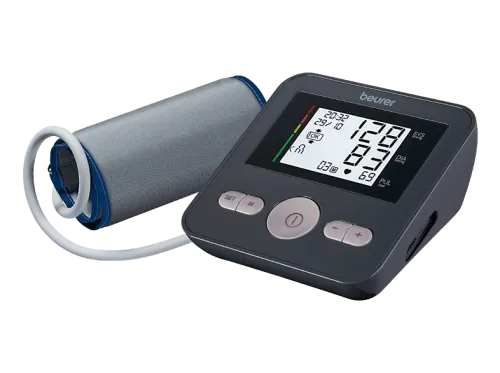 Tensiómetro Beurer BM2R BEAT+ Detección Arritmia Memoria 4 x 30 Mediciones Pantalla de Fácil Lectura Negro