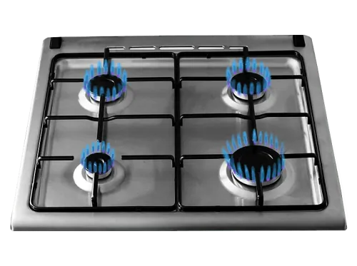 Cocina a gas KOENIC KFC 2421-4 4 Zonas Horno Gas Butano Libre instalación Plata