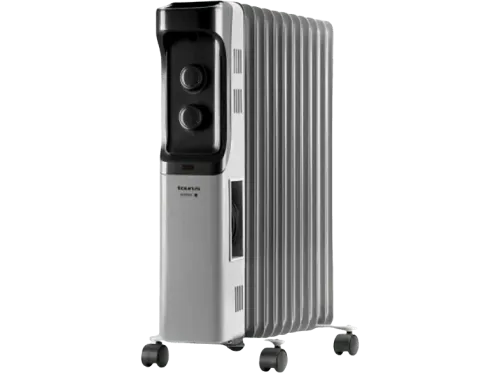Radiador de aceite Taurus Dakar 2500,2500 W 11 Elementos 4 Niveles Ruedas Termostato Analógico Gris