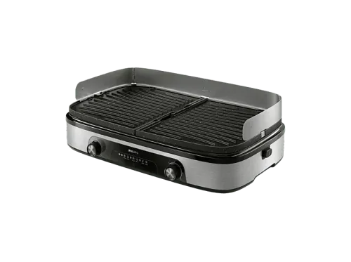 Grill Philips Grill 5000 2400W Dual Zone HD6222/90 Placas reversibles 2 zonas grill Protector salpicaduras Piedra Maifan 1400 cm2 2400W Negro