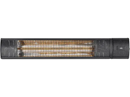 Estufa eléctrica ok. OPH 206321 ES Exterior 2000 W 3 Niveles de potencia Soporte de pared Negro