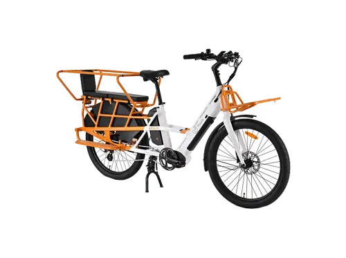 Bicicleta urbana Youin Berlin Motor Central 250 W Par Motor de 57 Nm 25 km/h Autonomía hasta 125 km Ruedas de 26” Blanco/Naranja