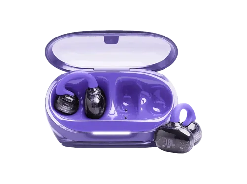 Auriculares True Wireless JBL Soundgear Clips 32h Autonomía 4 Micrófonos IP54 Conexión Multipunto y Emparejamiento Rápido Morado