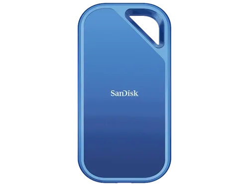 Disco duro SSD externo 1 TB Sandisk Creator Pro Portable SSD Hasta 2000/MBs de lectura IP65 USB-C Azul