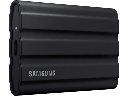 Disco duro SSD externo 2 TB Samsung T7 USB Tipo C SSD Serie MU-PE1T0S Negro