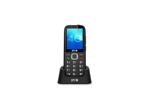 Móvil SPC Fortune 2 Max Negro 48MB 1250 mAh Pantalla MAX de 2.4" Para Mayores 4G Botón SOS Radio FM 7 días Autonomía