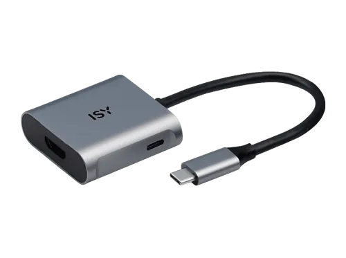 Adaptador USB-C a HDMI ISY IAD-1015-1 Universal USB-C 3.1 12 cm Resolución (3840x2160) 4K@60Hz Plata