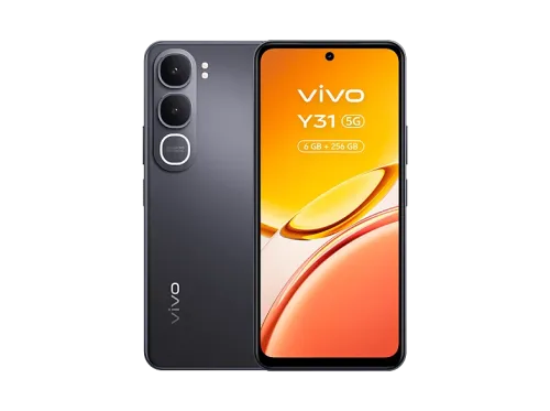 Móvil vivo Y31 Glowing Black 256GB 6GB RAM 6.72" LCD Qualcomm Snapdragon®  4 Gen 2 6500 mAh