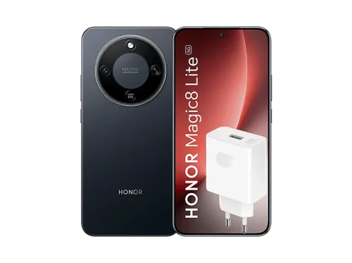 Móvil Honor Magic8 Lite Midnight Black 512GB 8GB RAM 6.79" AMOLED de 4320 Hz Qualcomm® Snapdragon® 6 Gen 4 (4nm) 7500 mAh Incluye Cargador