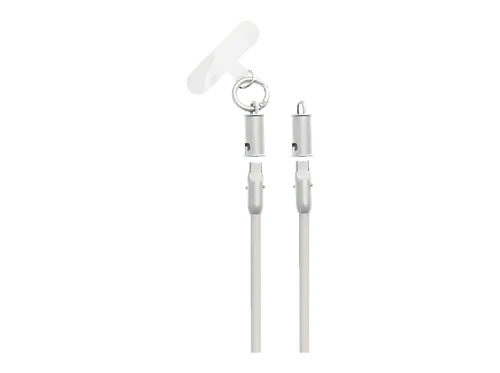 Cordón para móvil Panda Lanyard 1.2m Cable USB-C Goma Carga rápida 60W Canela