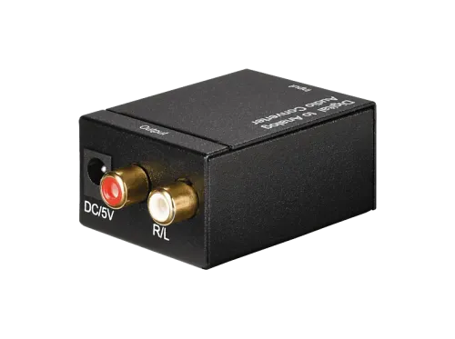 Cable audio ISY IAU-1005 Conversor Toslink/Coaxial Audio in a Coaxial Audio out Plug & Play Negro