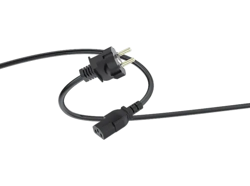 Cable de alimentación ISY ICP-5002 1.5 m Diámetro 6.5mm Schuko socket Negro