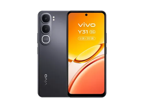 Móvil vivo Y31 Glowing Black 512GB 6GB RAM 6.72" LCD Qualcomm Snapdragon®  4 Gen 2 6500 mAh