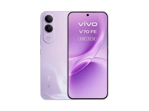 Móvil vivo Bundle V70 FE Muse Purple 512GB 8GB RAM 6.83" AMOLED Dimensity 7360-Turbo 7000 mAh