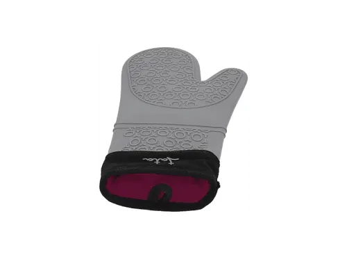 Guante de cocina Jata HACC4524 Incluye Pinza de Silicona Flexible Antideslizante De -40 a  230º C Ambidiestro Silicona