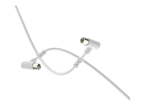 Cable de alimentación ISY ISA-9065 0.75 m 100 dB Coaxial plug Coxial socket Blanco