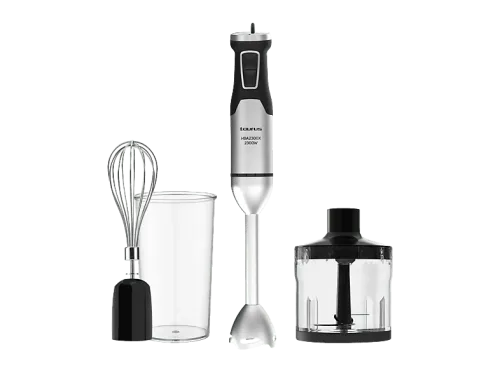 Batidora de mano Taurus HBA2300X 2300W Función TURBO Incluye vaso medidor de 1 L picador y emulsionador Acero Inoxidable Plateado