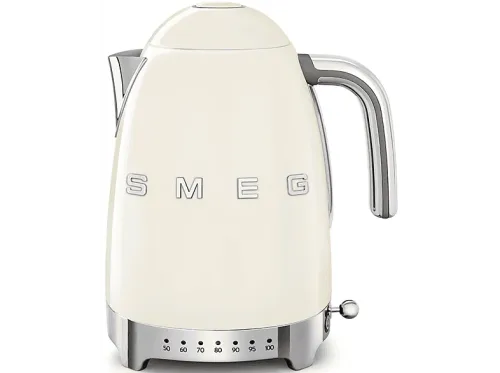 Hervidor de agua Smeg KLF04CREU 1.7 l Retro 2400 W Con cable Acero inoxidable Rotación 360º Crema