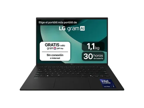 Portátil LG 14ZD90T-G.AX88B 14" WUXGA Intel® Core™ Ultra 7-255H 13 TOPS 32 GB RAM 1 TB SSD Arc™ GPU Sin sistema operativo