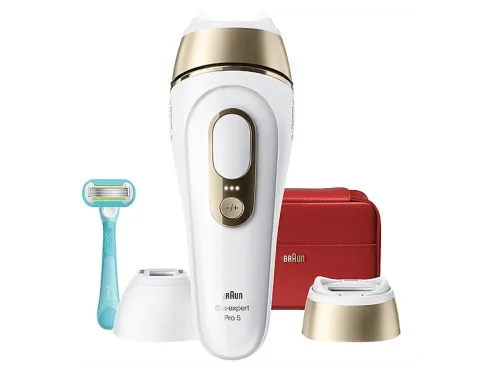 Depiladora IPL Braun Luz Pulsada Silk·expert Pro 5 PL5221 Depilación en casa Sensor SmartSkinProtect Cabezal Smart Flex y de precisión