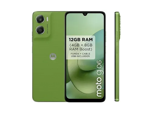 Móvil Motorola g06 Tendril Green 64 GB 4 GB RAM 6.88" HD+ 120 Hz MediaTek Helio G81 Extreme 5200 mAh