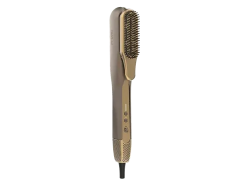 Plancha Secador Cecotec AirLisse 2in1 ForceDry Champagne Motor Brushless Función Plasma Cabezales imantados Cerámica con queratina Champagne