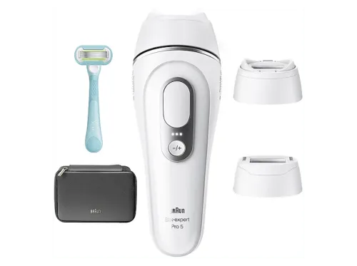 Depiladora IPL Braun Luz Pulsada Silk·expert Pro 5 PL5234 Depilación en casa Cabezal SmartFlex SmartSkinProtect Cabezal ancho para hombre