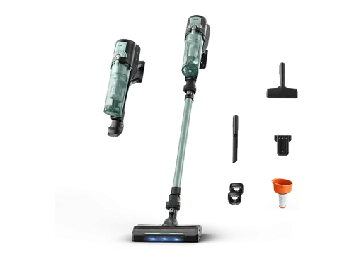 Aspirador escoba Rowenta X-FORCE 8.80 RH1833 250 W 100 AW 45 min Autonomía 0.44 L Ligera 1.3 Kg Limpieza 4 en 1 Verde Gris