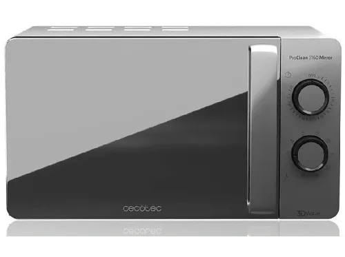 Microondas con grill Cecotec Proclean 3160 Mirror 700 W 6 niveles Descongelacióm 20 l Plata