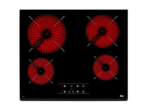Placa vitrocerámica Teka TZ 6415 4 zonas Zona grande 21 cm Touch Control 60 cm Negro