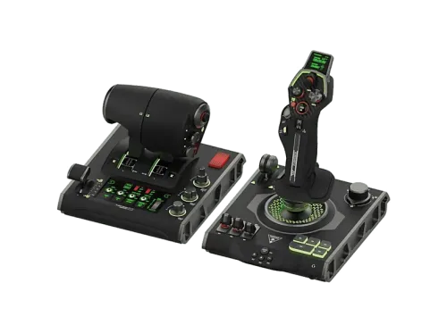 Simulador de vuelo Turtle Beach VelocityOne Flightdeck Flight Touch Display y HUD OLED Personalización extrema de controles Negro