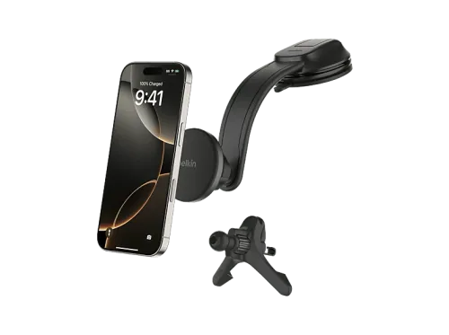 Cargador coche Belkin BBB012hqBK-MR Productos que tengan tecnología Qi2 Magnético Para rejilla de ventilación y salpicadero Negro