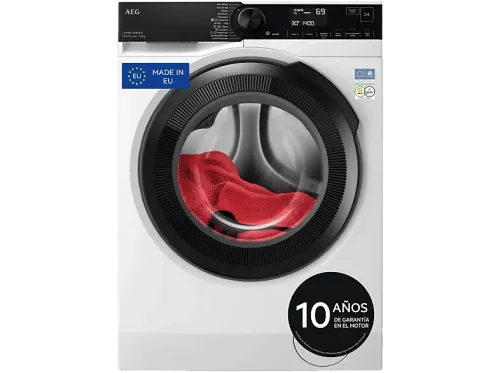 Lavadora carga frontal AEG LFSR7304L4BP 11 kg 1400 rpm 12 programas Programa Higiene con vapor Cajón extra largo Blanco