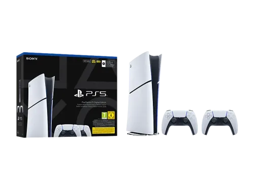 Consola Sony PS5 Slim Digital Edition 825 GB SSD 4K 2 mandos DualSense Chasis E Blanco