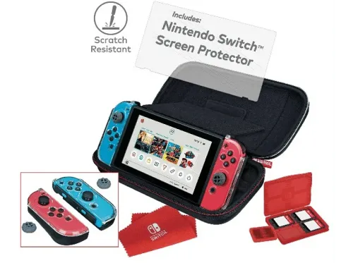 Funda + grips Nintendo Switch GoPlay Action Pack NNS82 Para Nintendo Switch Negro