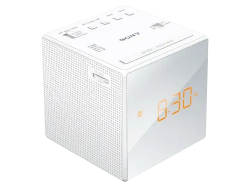 Despertador Sony ICF-C1W Blanco 1 alarma Radio AM/FM