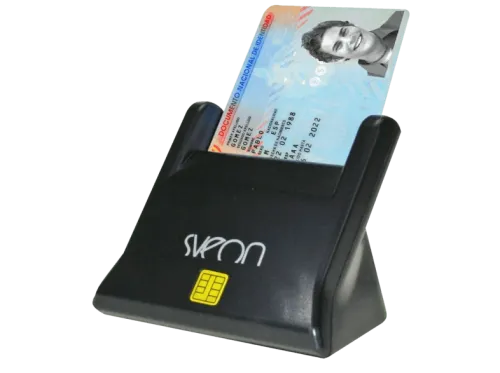 Lector DNI electrónico Sveon SCT022 LED USB base Smart Cards color negro