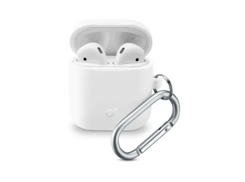 Funda Airpods Cellular Line BOUNCEAIRPODSW Silicona Blanco
